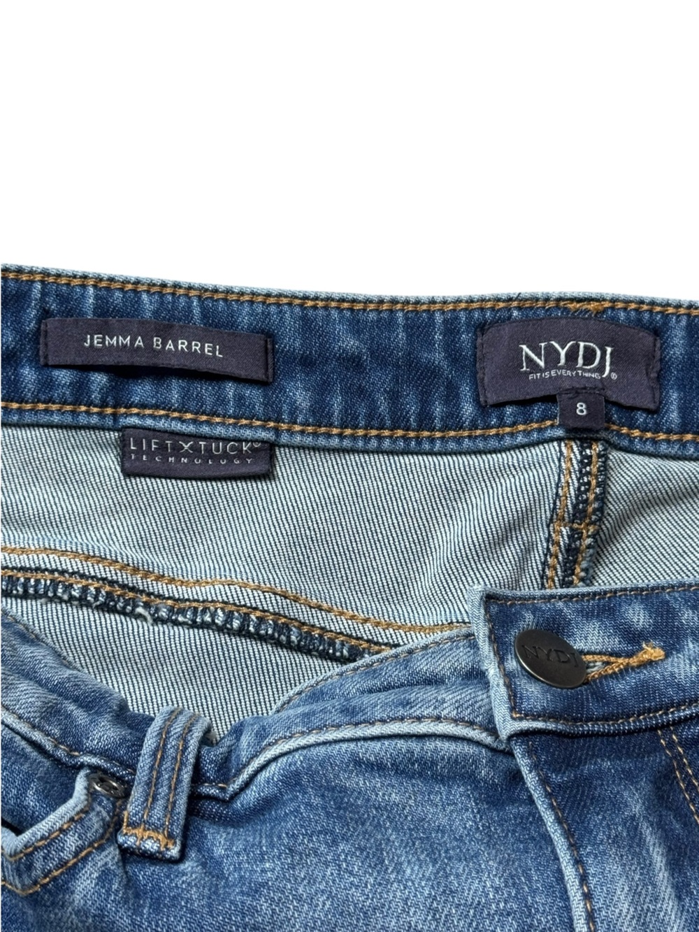 NYDJ Jemma Barrel Jean in Barcelona Breeze size 8 NWT - Picture 4 of 12